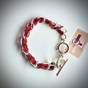 Red and Silver Bracelet